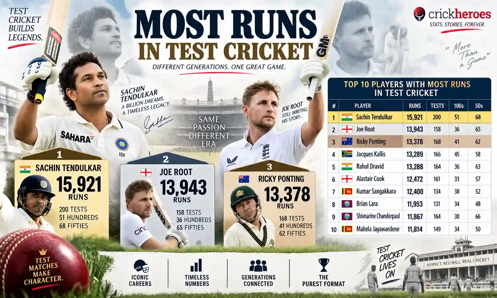 most runs in test cricket